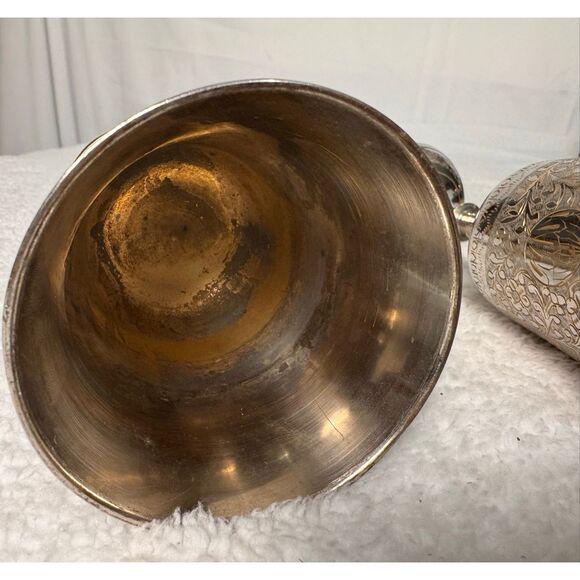 WORLD GIFT ZY INDIA Silver Plated Brass With Etched Design Set Of 2 Goblets - Picture 10 of 14